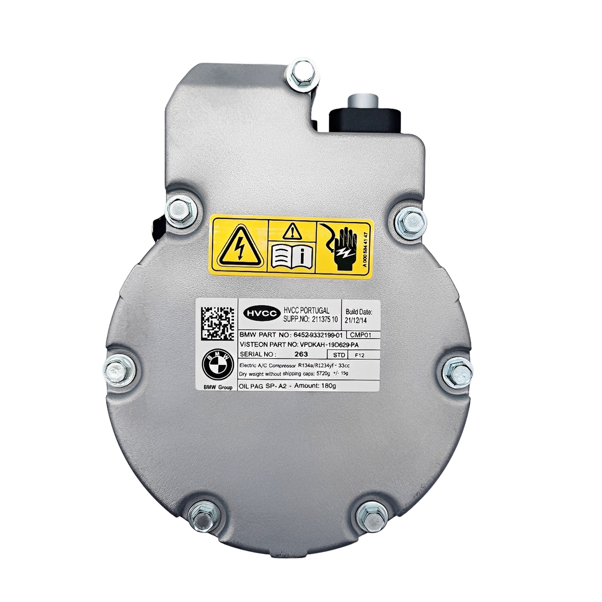 High-Voltage Electric A/C Compressor for BMW i8 I12 I15 Hybrid 1.5L | OEM 64529332199 VPDKAH-19D629-PA # 7 EV-HVAC BMW - 图片 3
